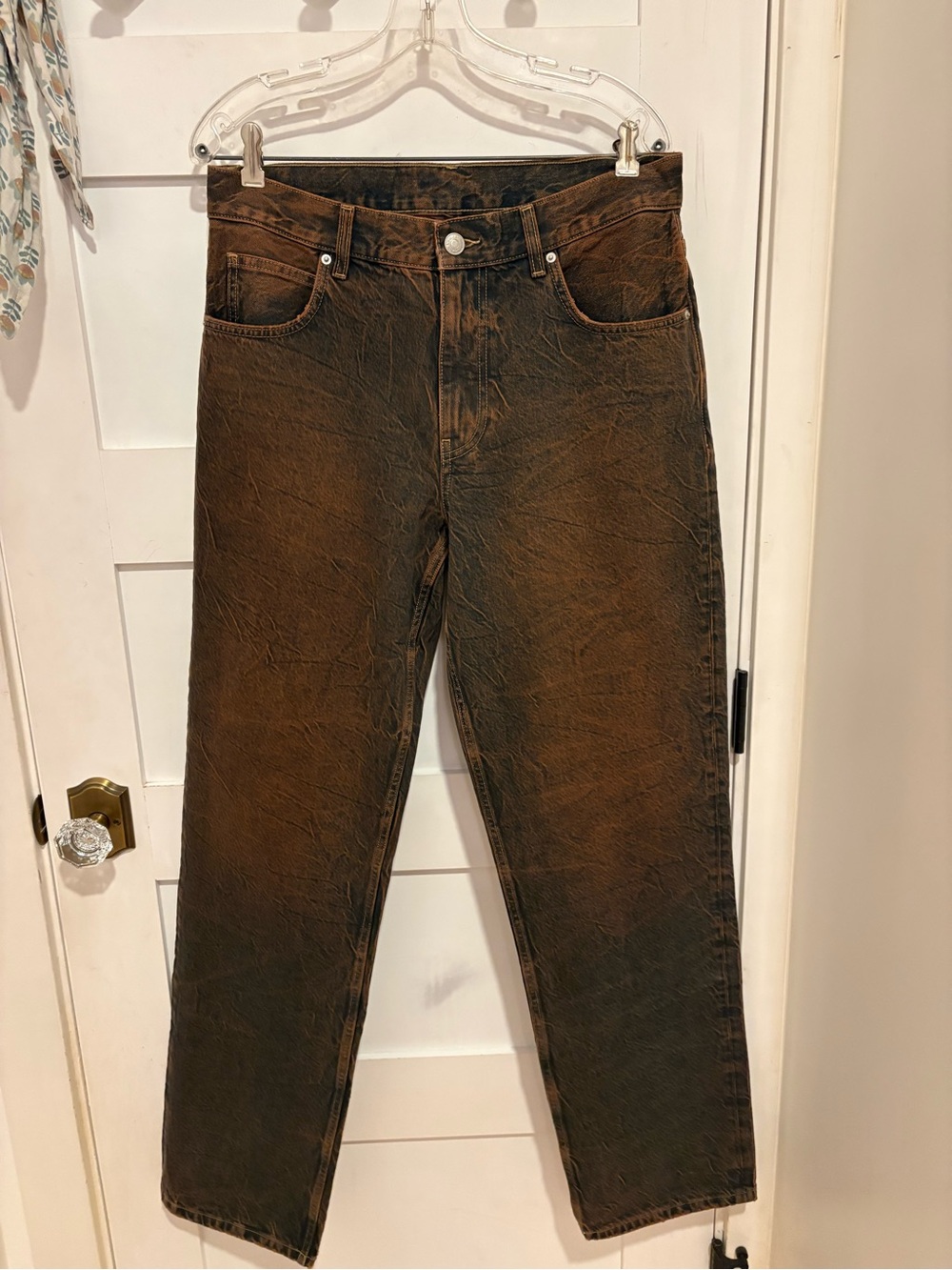 Women’s NWOT Baykan Washed Reddish Denim Pants